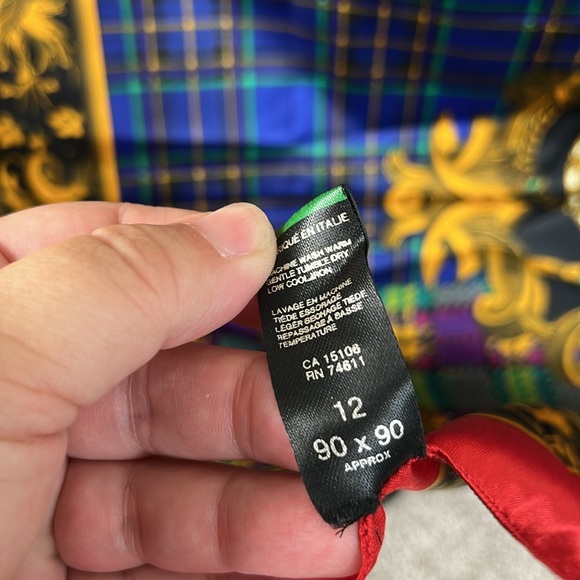 Art of the Scarf Tie Rack Clock Plaid Scarf Silk Made in Italy Timepieces - Picture 7 of 8